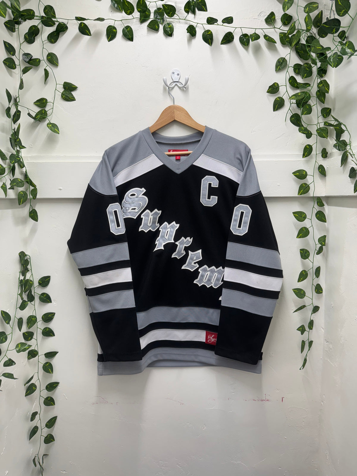 Supreme Fire & Ice Hockey Jersey (Black/Grey) | SZ: S | Pre-Owned