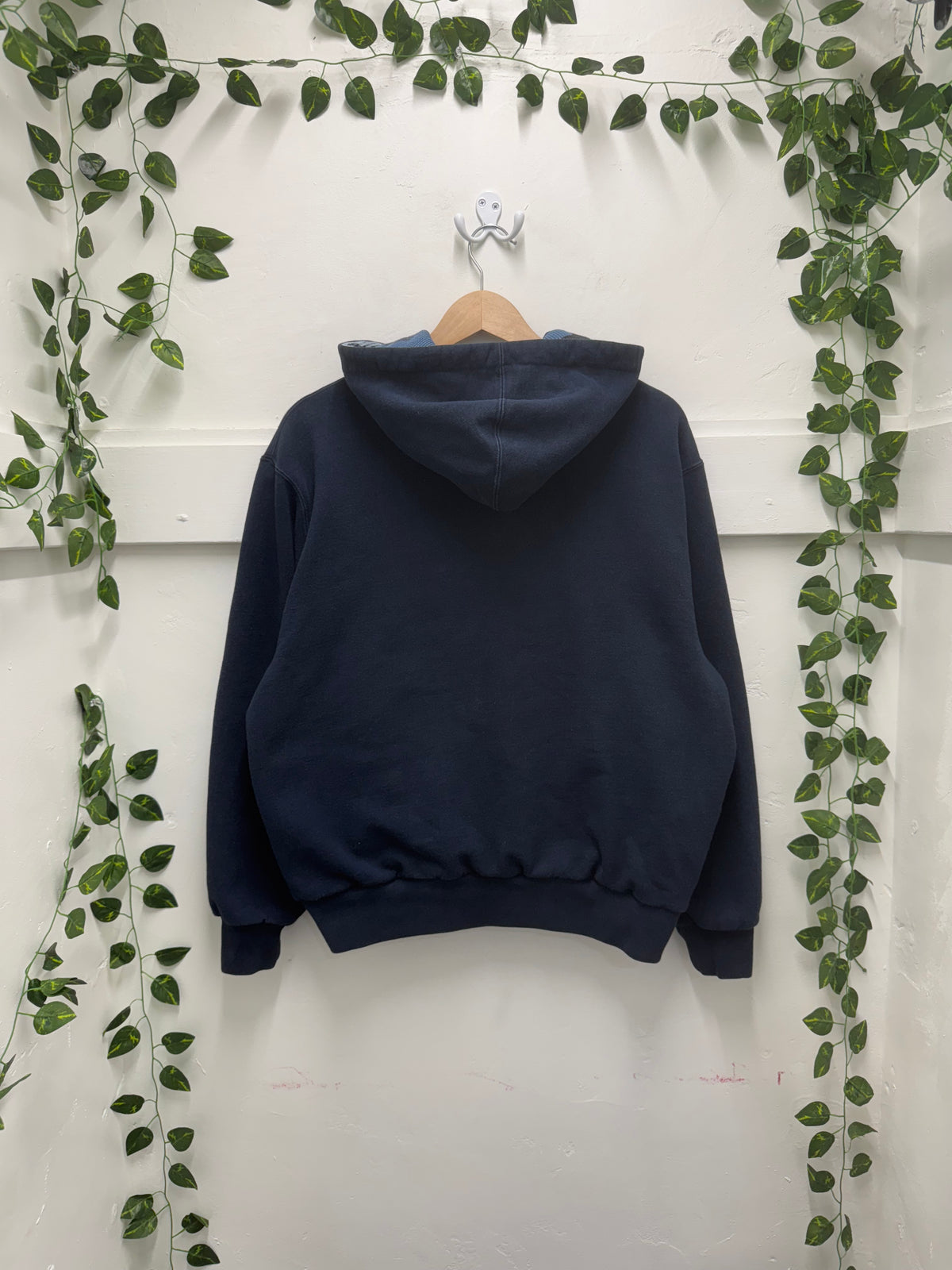 Supreme Reversible Work Zip Up Hooded Sweatshirt Navy SZ: S - Pre-Owned