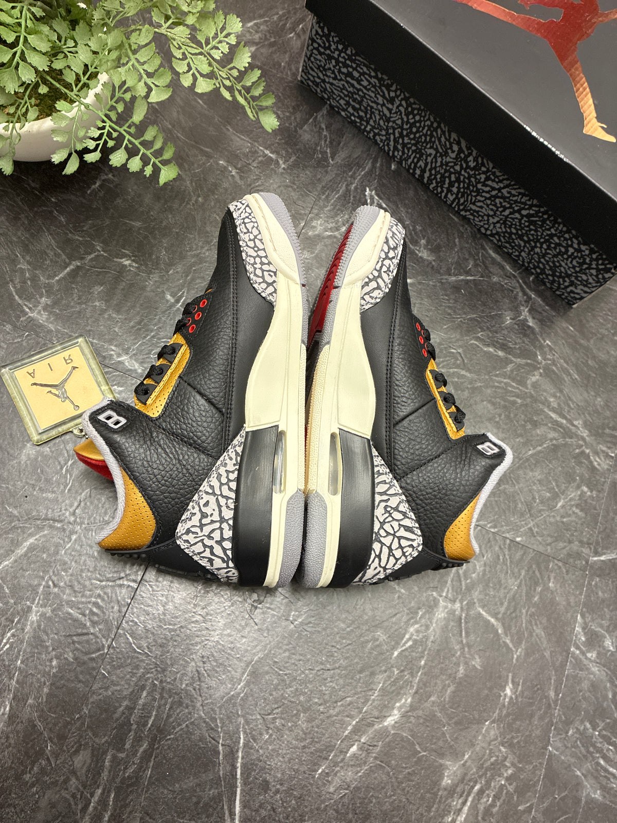 Jordan 3 Black Cement Gold SZ: 7W/5.5Y - New
