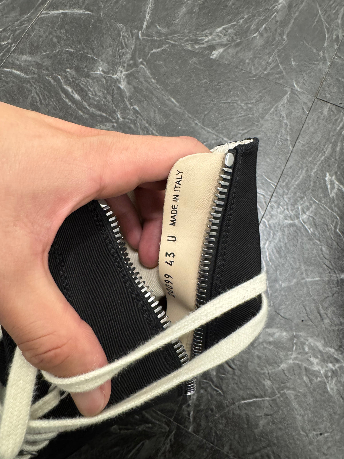 Rick Owens Canvas Ramones SZ: 43 - Pre-Owned