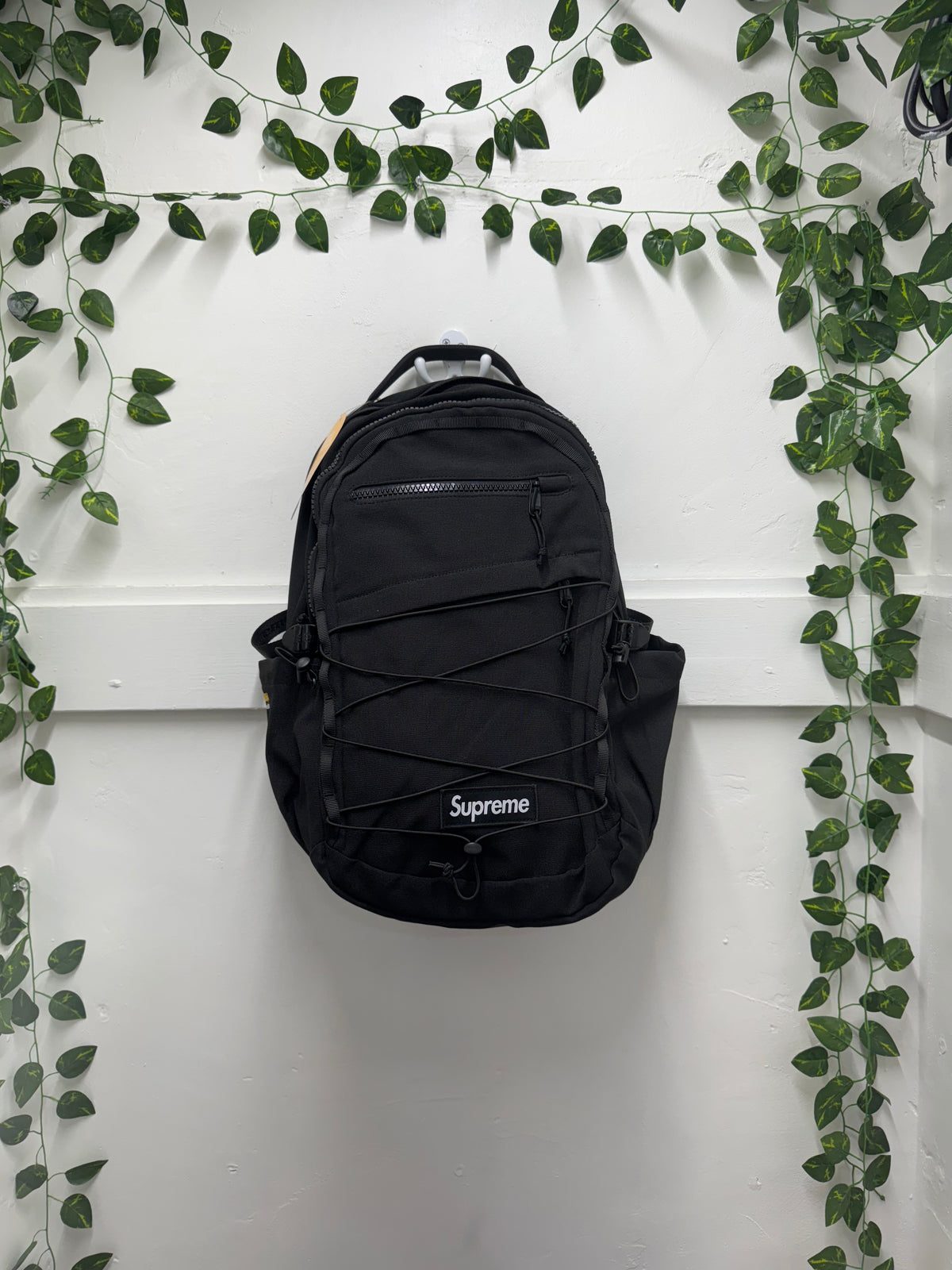 Supreme Logo Backpack SS25 - Black - New