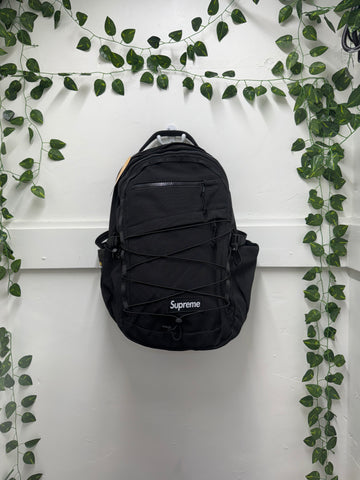 Supreme Logo Backpack SS25 - Black - New