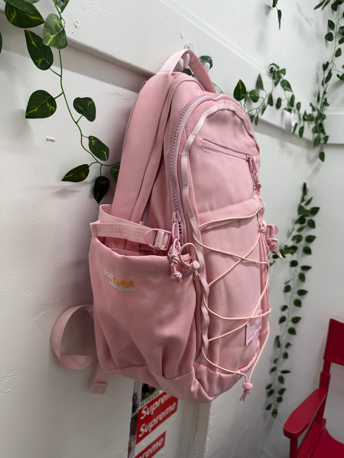 Supreme Logo Backpack – Light Pink – New