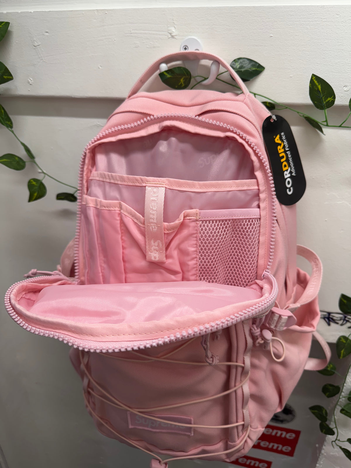 Supreme Logo Backpack – Light Pink – New
