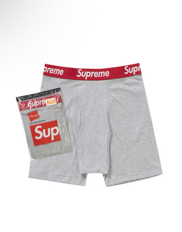 Supreme / Hanes Boxer Briefs – Grey - New