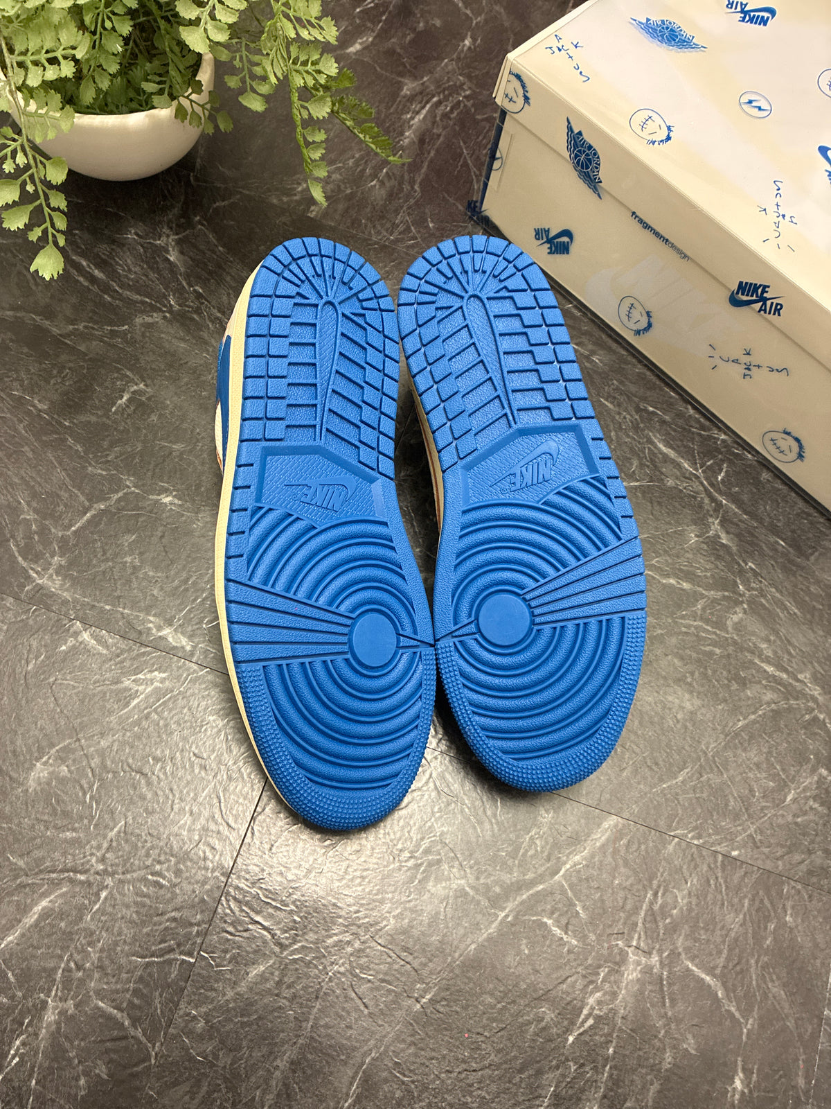 Jordan 1 Low OG Fragment x Travis Scott Sail Military Blue SZ: 8.5M - New