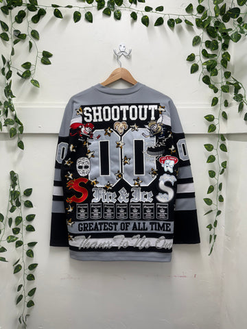 Supreme Fire & Ice Hockey Jersey (Black/Grey) | SZ: S | Pre-Owned