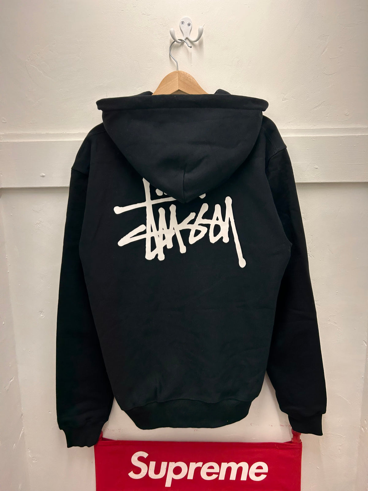 Stussy Basic Black Zip Up - New