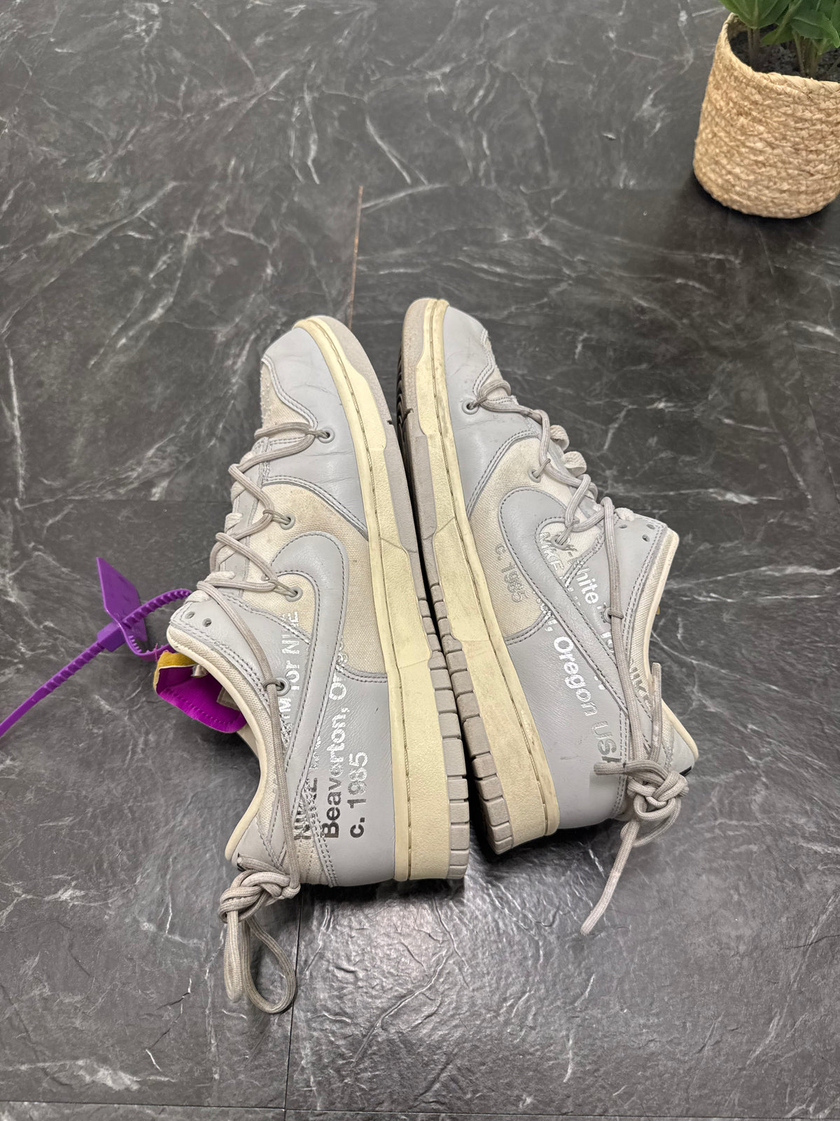 Nike Dunk Low Off-White Lot 3 SZ: 9.5M - Pre-Owned