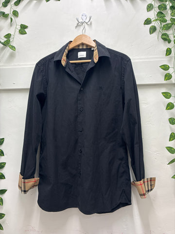Burberry Classic Black L/S Button Up Shirt SZ: M - Pre-Owned