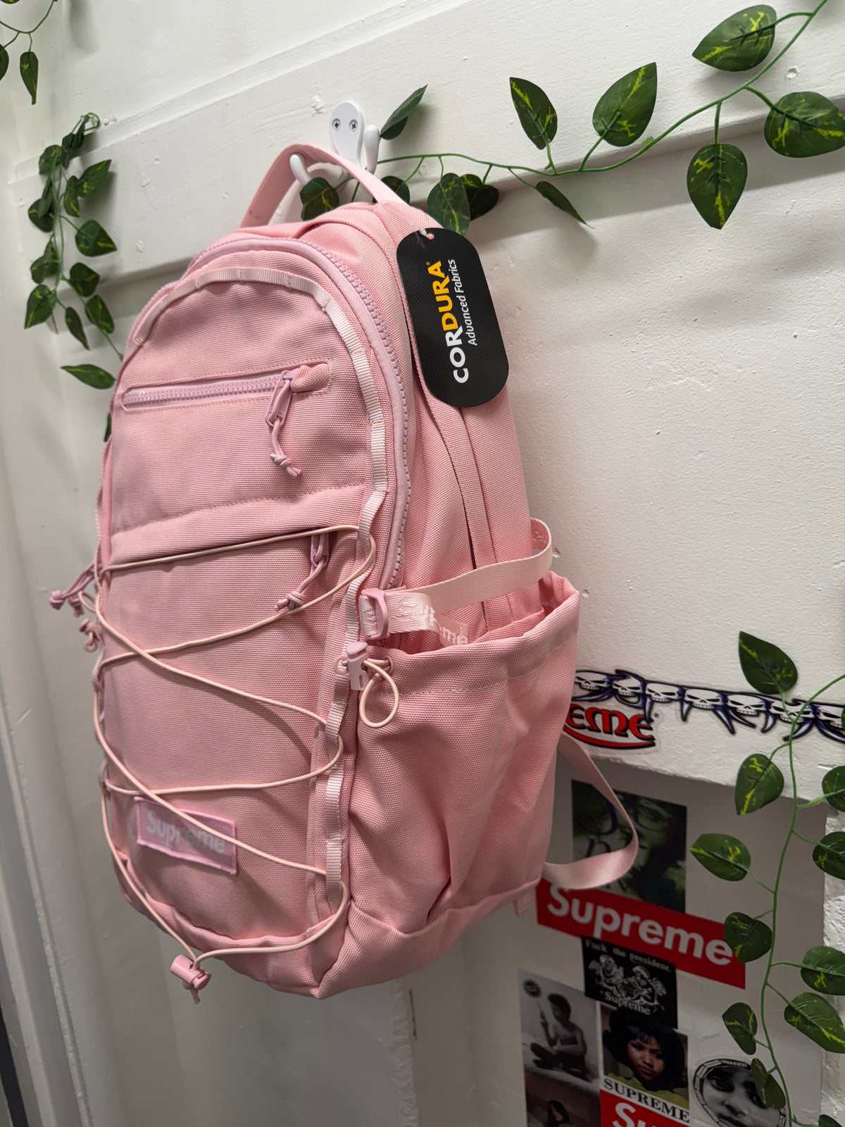 Supreme Logo Backpack – Light Pink – New