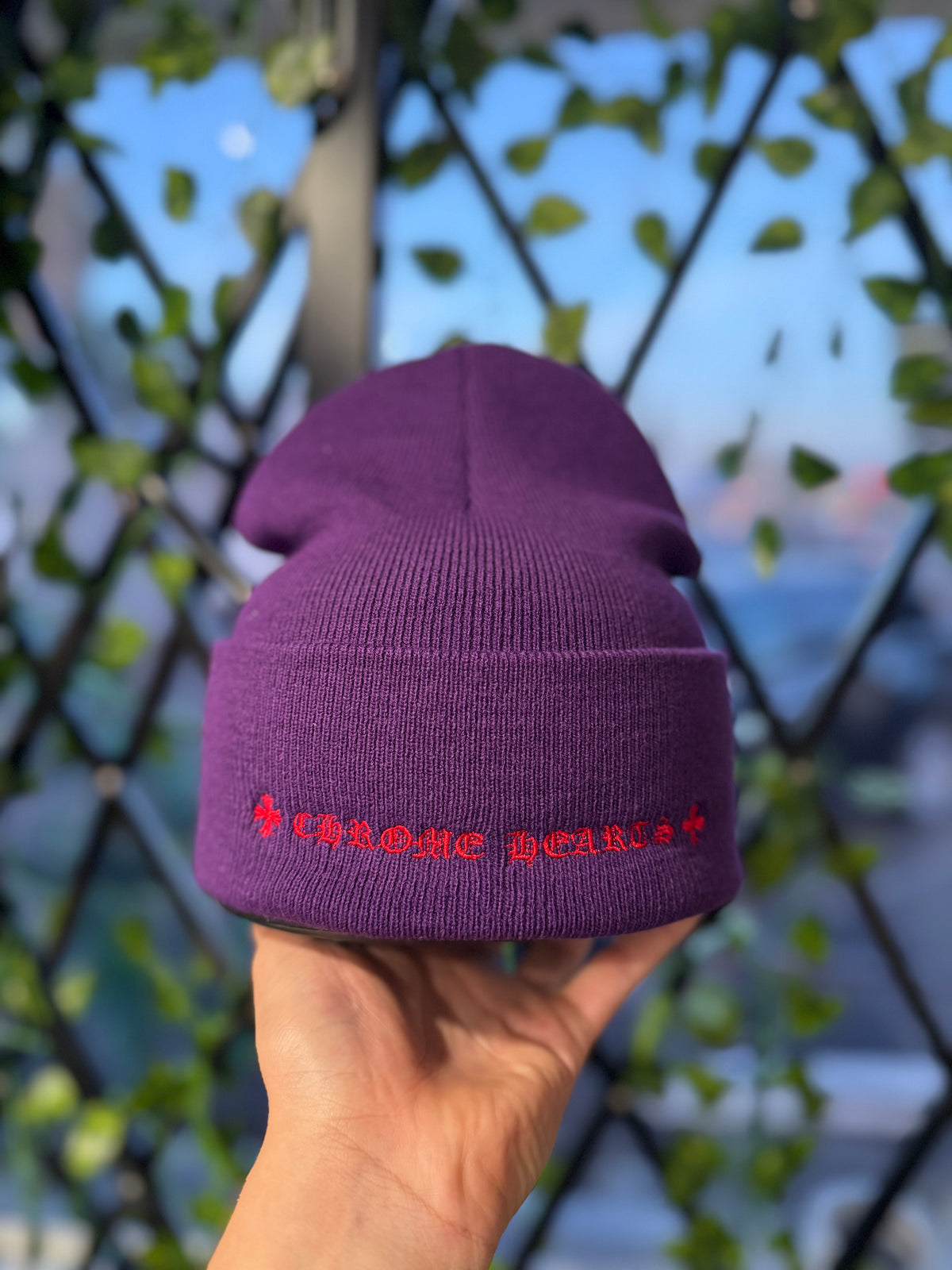 Chrome Hearts Embroidered Triple Cross Beanie - New