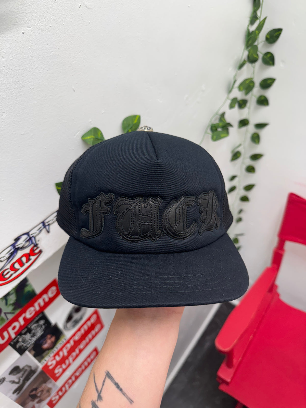 Chrome Hearts Fuck Patch Trucker - SZ: OSFA - New