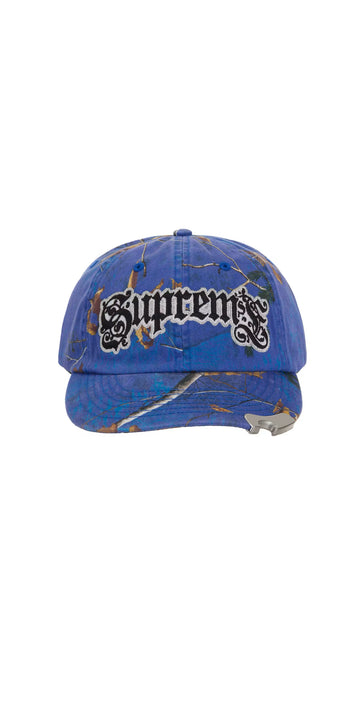 Supreme Bottle Opener 6 Panel Hat Real Tree Xtra Royal Camouflage - New