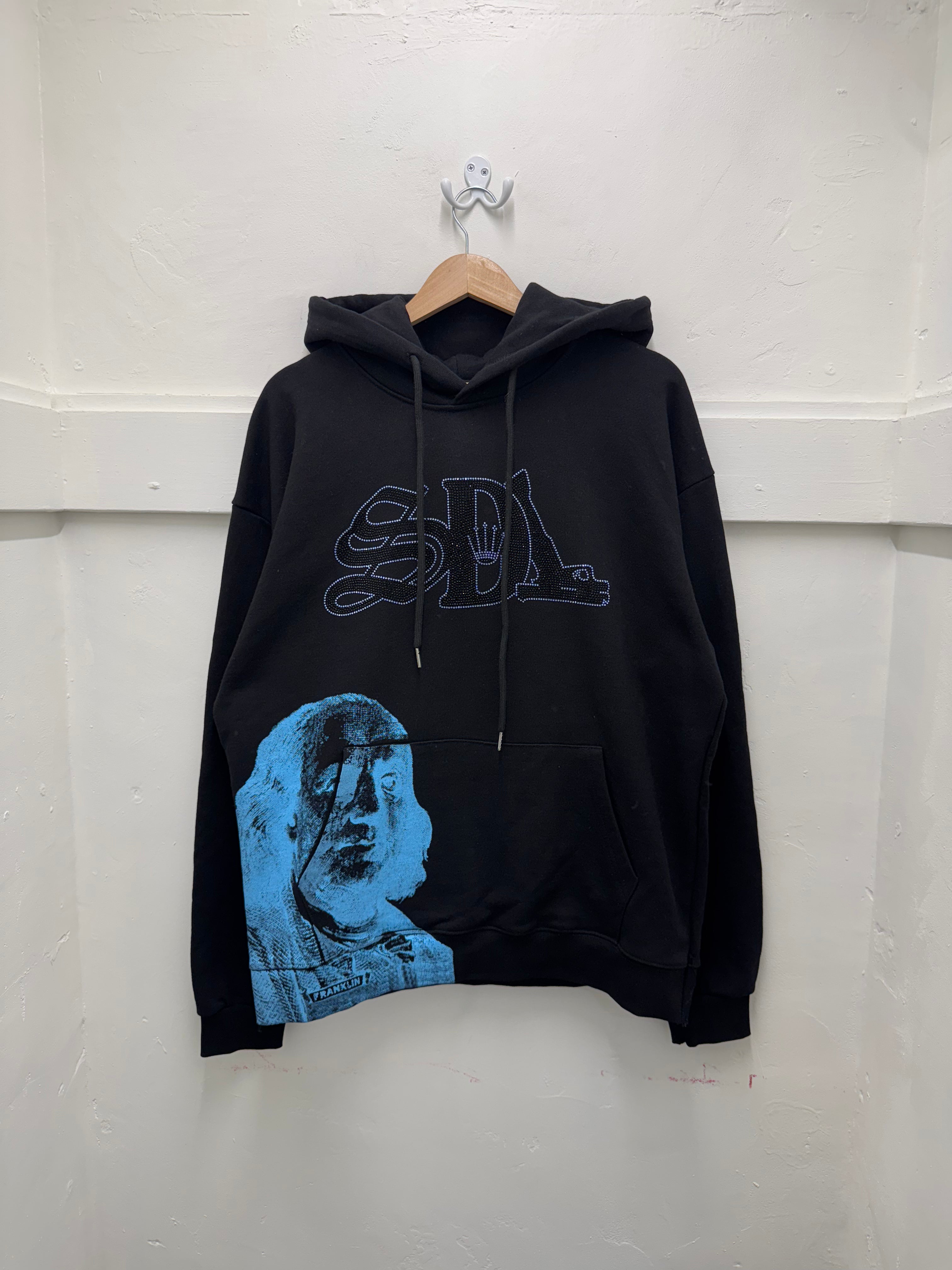 SALE - SDL "Sky's The Limit" Rhinestone Blue Hoodie - New