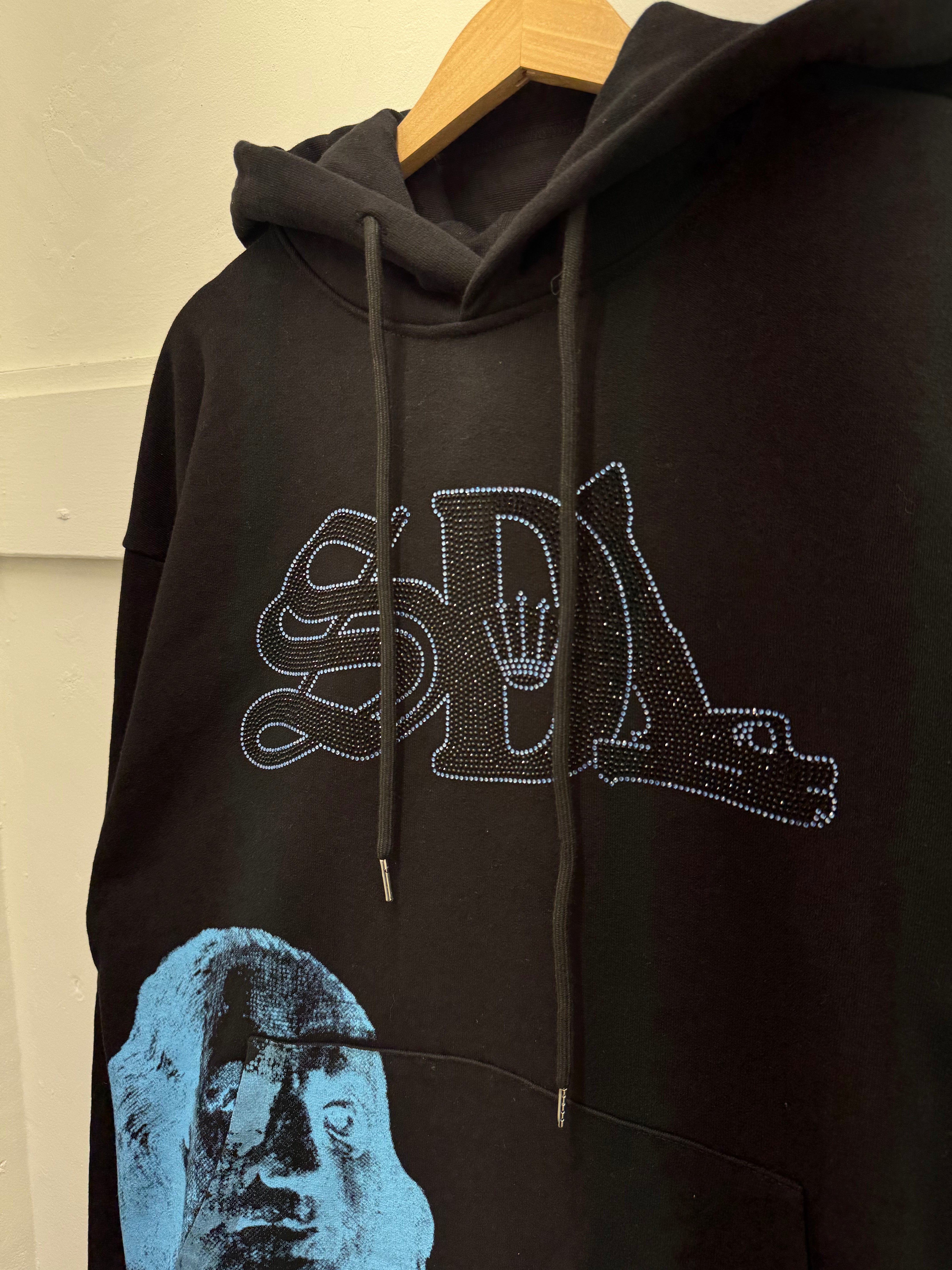 SALE - SDL "Sky's The Limit" Rhinestone Blue Hoodie - New