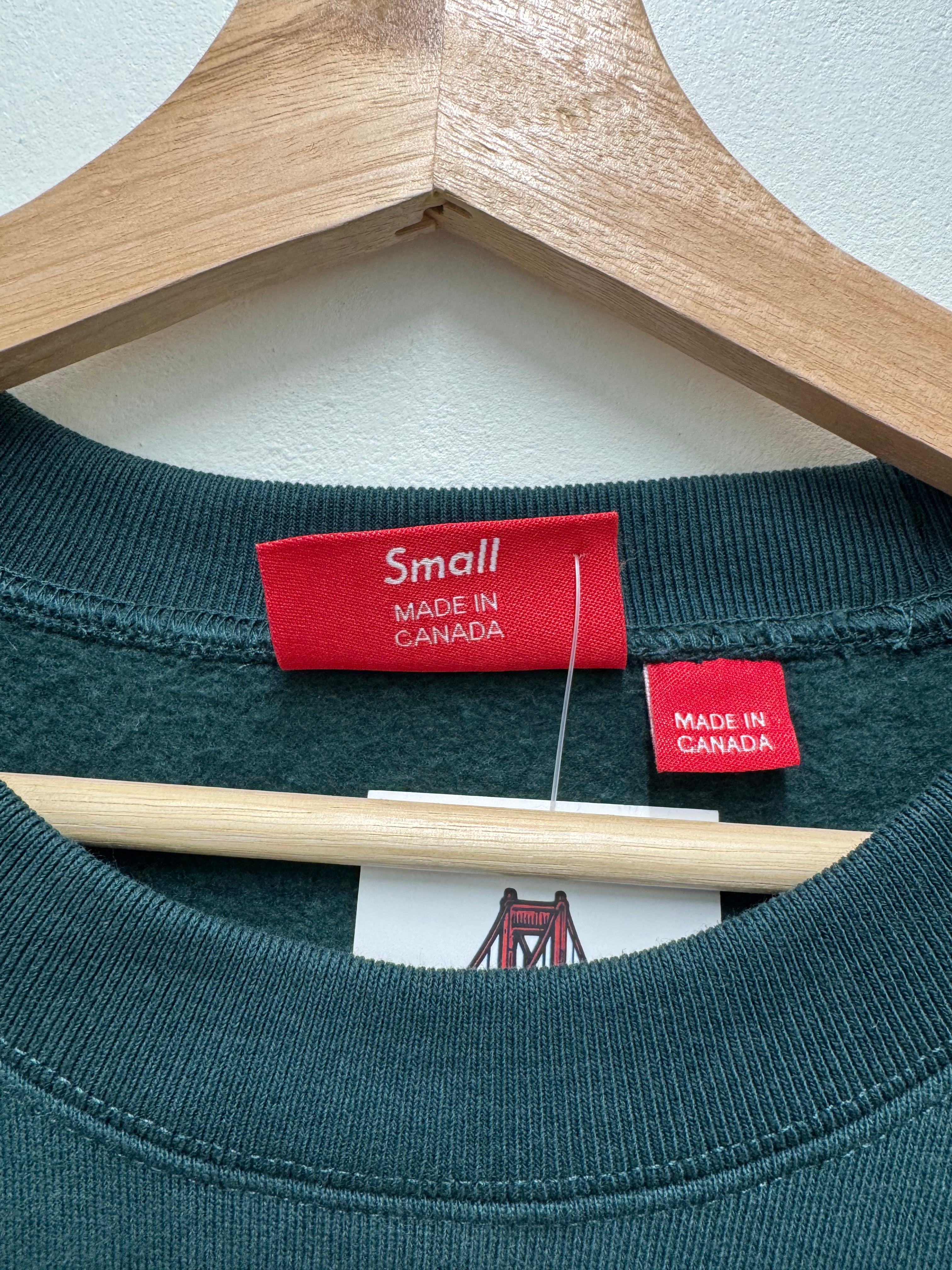 Supreme Dark Pine Crewneck L/S SZ: S - New
