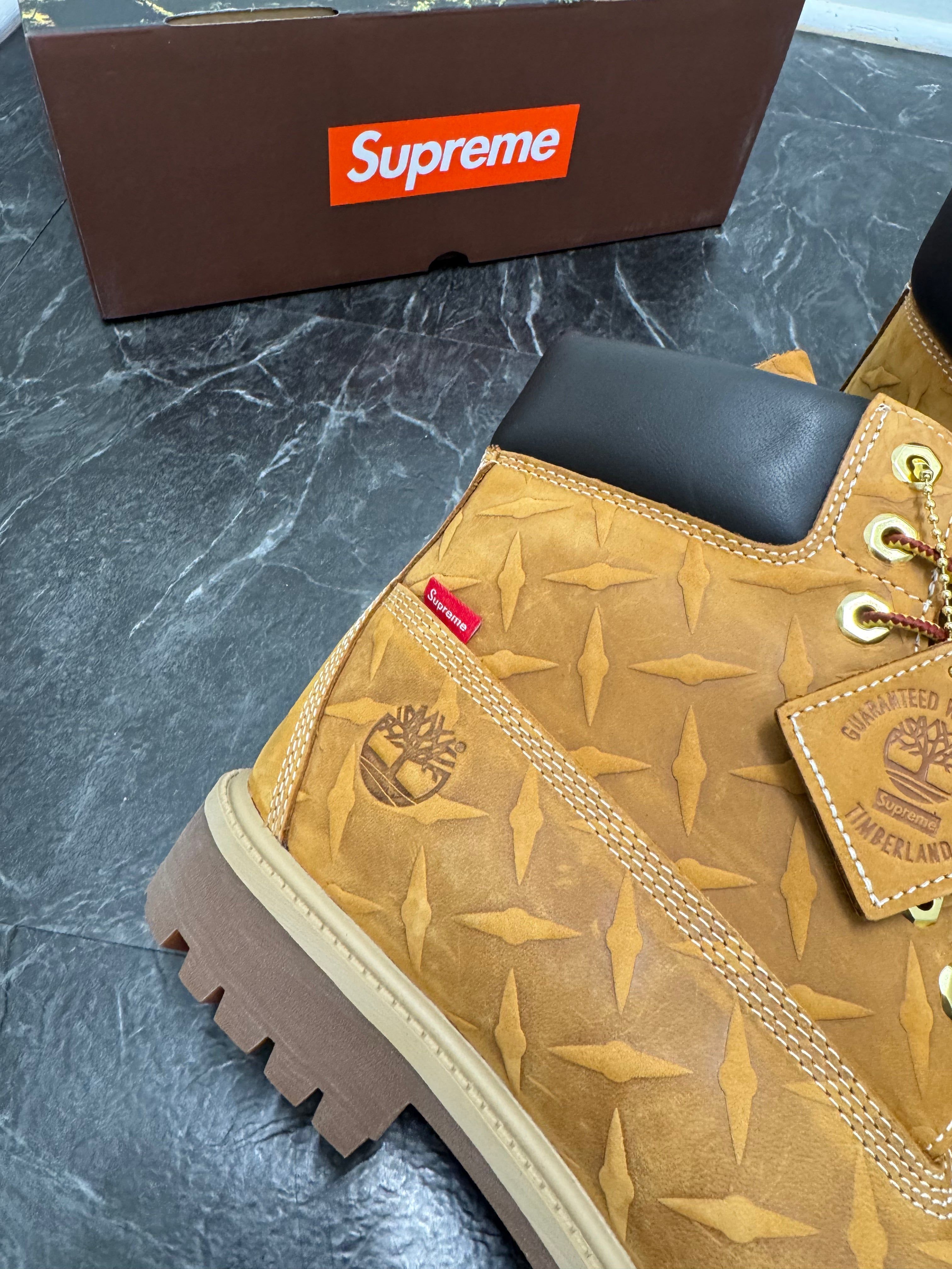 Supreme x Timberland 6” Premium Waterproof Boot – Diamond Plate Wheat (2026)
