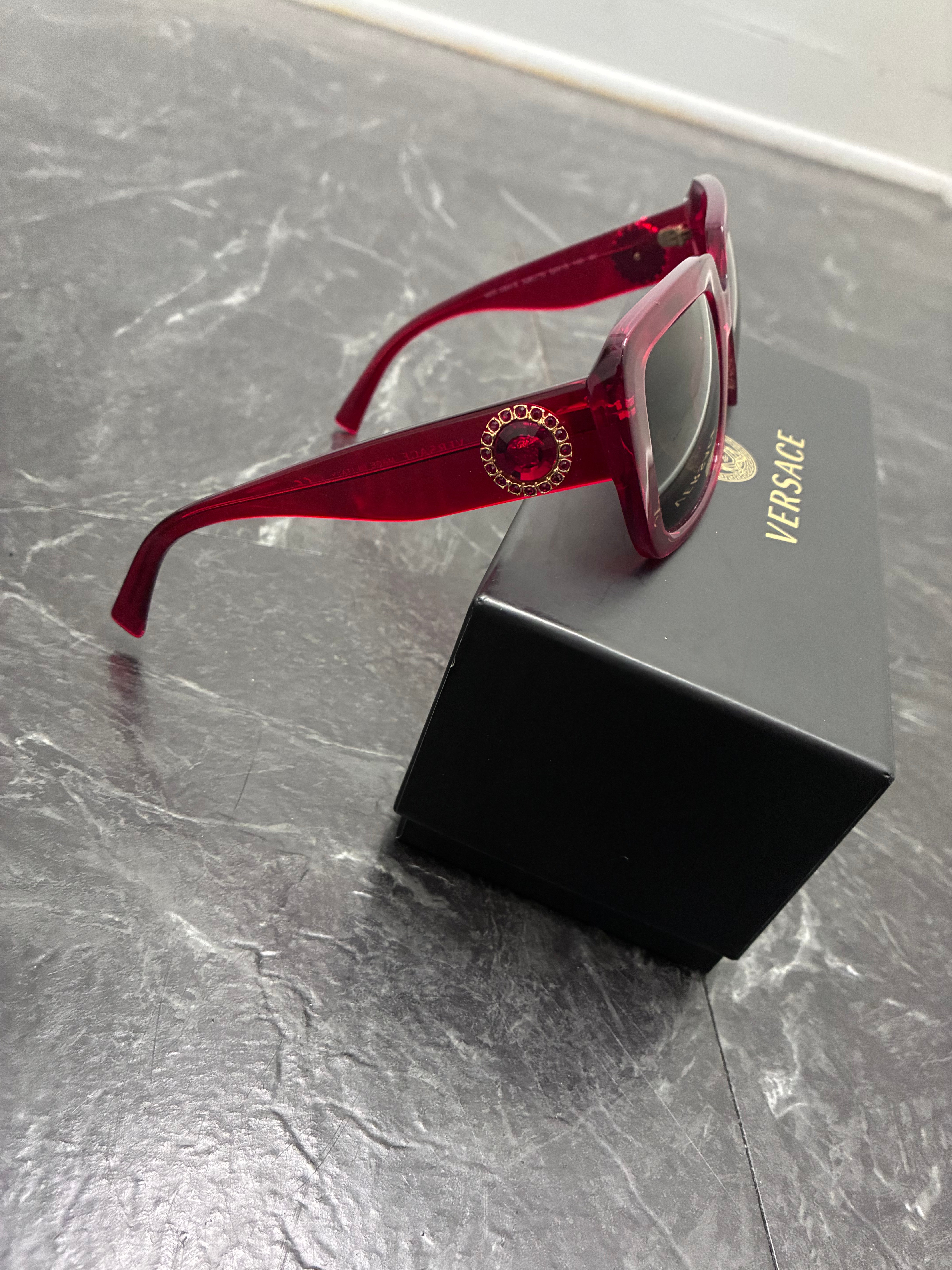 Versace Women’s Red Designer Sunglasses - Pre-Owned