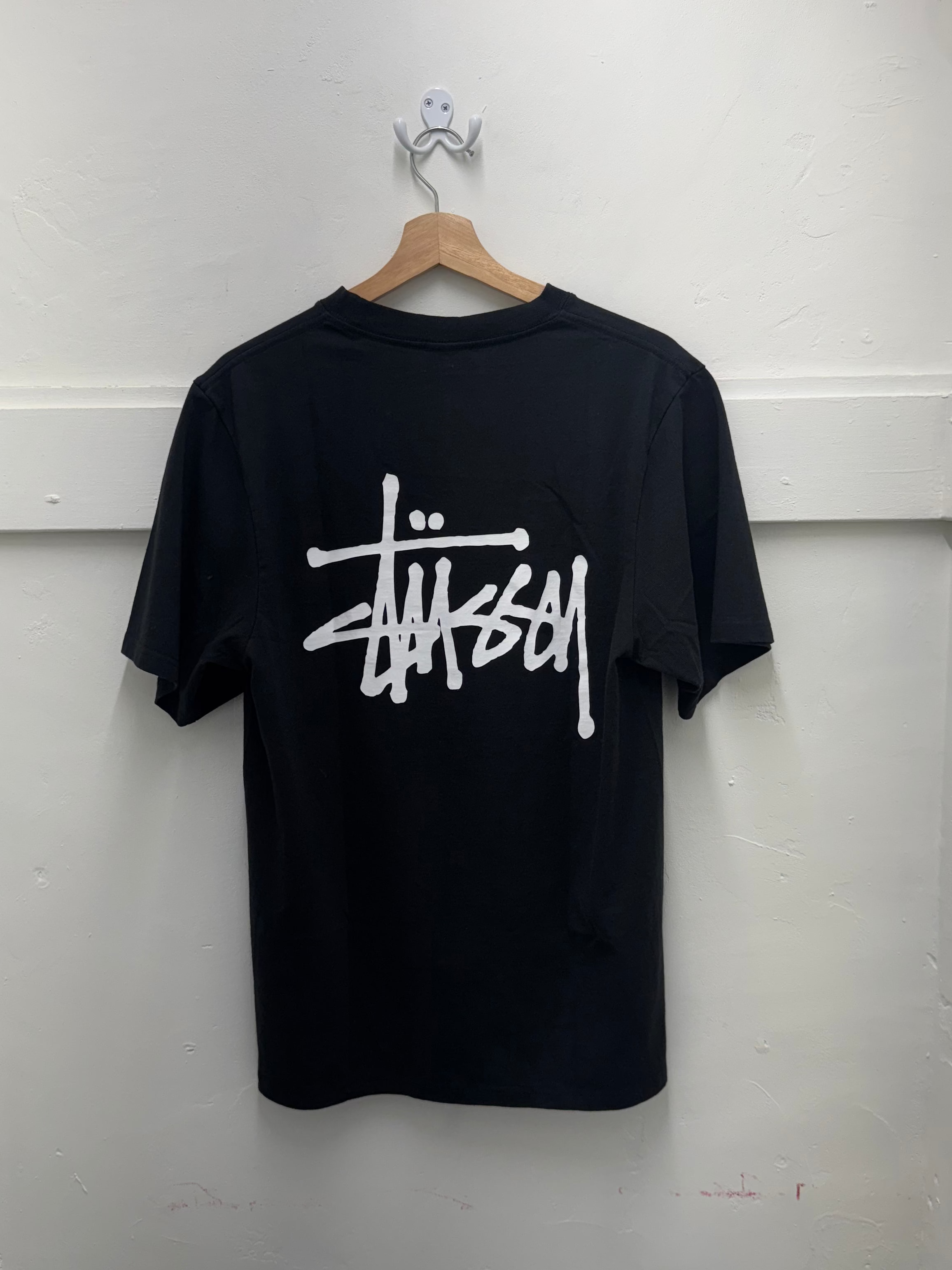 SALE - Stussy Basic Logo Black Tee - New