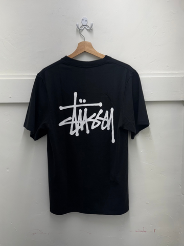 SALE - Stussy Basic Logo Black Tee - New
