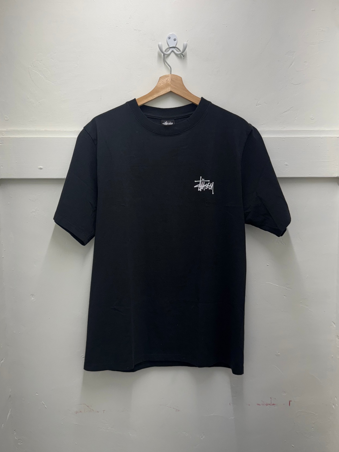 SALE - Stussy Basic Logo Black Tee - New